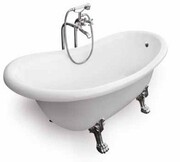 Besco Otylia wanna owalna Retro 160x77 + nogi chrom #WKO-160WO+C