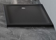 New Trendy Mild Satin Black Brodzik akrylowy prostokątny 110x70x4,5 cm czarny mat B-0672