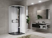 Novellini Glax 2 2.0 kabina z hydromasażem hydro plus 90x90 czarna G22R99M1L-1HU