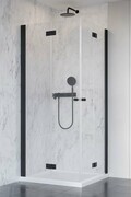 Radaway Nes 8 Black Kdd B kabina 80x100cm czarny mat/szkło przejrzyste 10074080-54-01L/10074100-54-01R