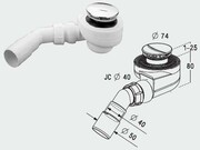 Radaway Turboflow Syfon z odpływem Ǿ 50 023-TB50P __DARMOWA DOSTAWA__