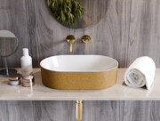Besco Lova Glam Złota umywalka nablatowa 34x53x13cm #UMD-LZ-N