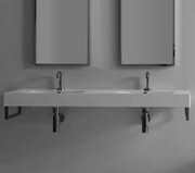 Kerasan Cento Umywalka podwójna stojąca lub wisząca 140x45 3536