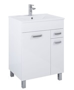 Elita Sunn zestaw szafka z umywalką 60x46x82cm biały połysk RE169194008060