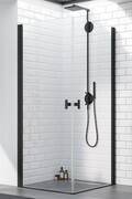 Radaway Nes 8 Black Kdd I kabina 90x100cm czarny mat/szkło przejrzyste 10071090-54-01L/10071100-54-01R