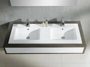 Bathco Liebana umywalka podwójna blatowa 121x46 cm 4068