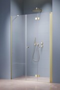 Radaway Nes Brushed Light Gold DWSB Drzwi wnękowe 110cm W1 prawe szczotkowane jasne złoto szkło przejrzyste 10044850-98-01R/10045250-01-01