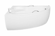 Besco Natalia Premium 150x100cm wanna asymetryczna lewa z uchwytami i zagłówkiem + obudowa + syfon #WAN-150-NL$/OAN-150-NL/19975