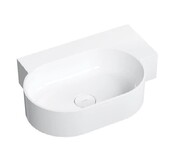 Omnires Ovo M+ umywalka nablatowa/wisząca prawa 66x44 cm biały połysk OVO645UWPBP