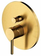 Omnires Y bateria natryskowa-wannowa podtynkowa z przełącznikiem złoto szczotkowane Y1235GLB ___ RABAT W KOSZYKU! ___