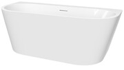 Oltens Hulda wanna wolnostojąca 160x75 cm przyścienna biały połysk 12020000