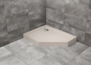 Radaway Doros PT E Compact Stone brodzik pięciokątny 100x90 lewy kaszmirowy SDRPTP1090-05-84SL