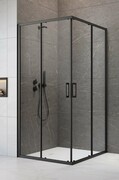 Radaway Premium Pro Black Kdd kabina 100x80cm czarny mat/szkło przejrzyste 1017100-54-01L/1017080-54-01R
