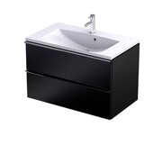 Oristo Etna szafka podumywalkowa wisząca 80x50x45 czarny mat OR52-SD2S-80-8