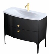 Oristo Louis szafka z umywalką 101x55x47 czarny połysk OR50-SD2S-102-7/UME-LU-102-93