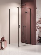 New Trendy Nesta Black kabina 120x90x200 cm prawa wspornik równoległy przejrzyste K-3752