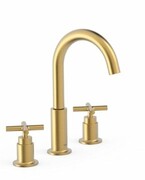 Tres MONTBLANC Bateria umywalkowa 3-otworowa złoty mat 28310501OM