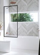 Radaway Modo New Black Pnj Frame parawan nawannowy 80cm L/P czarny mat/szkło przejrzyste 10006080-54-56