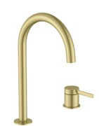 Roca Ona bateria umywalkowa sztorcowa dwuotworowa wysoka Brushed Gold (Everlux-PVD) A5A389EVA0