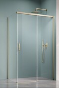 Radaway Idea 8 Brushed Light Gold Kdj kabina 150x90cm prawa szczotkowany jasny złoty szkło przejrzyste 10340770-98-01R/10350703-01-01/10360090-01-01L