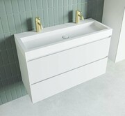 Riho Spring Vow umywalka konglomeratowa 2-otw 100x46cm biała matowa W004004105