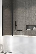 Radaway Nes Black Pnd II parawan nawannowy 130cm lewy czarny mat/szkło przejrzyste 10009130-54-01L
