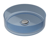 Besco Enya Blue Wave + syfon chrom umywalka nablatowa 36x36x10cm #UME-36-BWC