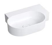 Omnires Ovo M+ umywalka nablatowa/wisząca prawa 55x38 cm biały mat OVO555UWPBM
