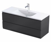 Oristo Brylant szafka podumywalkowa wisząca 119x50x45 czarny mat OR36-SD2S-120-8-V3