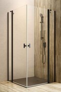 Radaway Nes 8 Black Kdd II kabina 90x80cm czarny mat/szkło przejrzyste 10085090-54-01L/10085080-54-01R