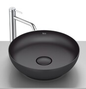 Roca Bol umywalka nablatowa 42,5 cm okrągła czarny mat A32787M080