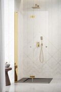 Radaway Nes 6 Gold KDD B kabina walk-in 80cm lewa złoty połysk szkło przejrzyste 10024080-09-01L