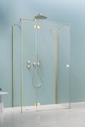 Radaway Essenza Brushed Light Gold Kdj+S kabina 80x90x80cm lewa szczotkowane jasne złoto 1384051-01-01/1385020-98-01L/1384051-01-01
