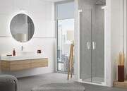 SanSwiss Cadura White Line drzwi wahadłowe 70cm dwuczęściowe profile biały mat CA2C0700907