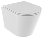 Besco Laax White miska WC wisząca + deska wolnoopadająca Laax White biały połysk #ZLA-B-DLB