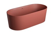 Omnires Ovo M+ wanna wolnostojąca z przelewem 160 x 75 cm terracotta mat OVO160WWZPTE