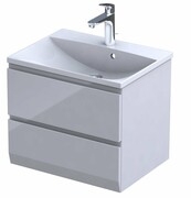 Oristo Brylant szafka z umywalką wisząca 59x50x45 biały połysk OR36-SD2S-60-1-V3/UME-AM-60-92