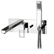 Paffoni Bateria wannowa podtynkowa z kompletem natryskowym, chrom Effe EF001CRCR