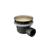 Excellent Vert syfon do brodzika czarny 90 mm z pokrywą złoto szczotkowane INEX.2116.K.90.BLGB