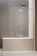 Radaway Essenza Brushed Light Gold PND II parawan nawannowy 130cm prawy szczotkowane jasne złoto/przejrzyste 110002130-98-01R