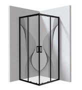 Deante Funkia Evo kabina prysznicowa kwadratowa 90x90cm Nero z wzorem KYC_NB99P