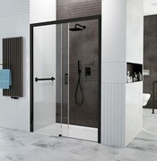 Sanplast Free Zone D2L(P)/FREEZONE drzwi przesuwne 150x190 cm lewe czarny matowy 600-271-3210-59-401