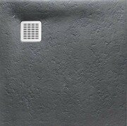 Roca Terran 90x90cm brodzik kwadratowy konglomeratowy szary łupek AP10338438401200