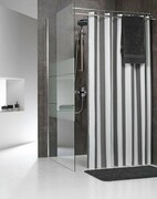 Sealskin Linje szara zasłona prysznicowa tekstylna 180x200cm 233011314