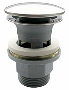 Oltens Jelsa korek do umywalki klik klak okrągły z przelewem G 1 1/4 chrom 05103100