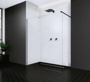 Radaway Modo New Black II kabina Walk-in 130x200 czarny mat/szkło przejrzyste 389134-54-01