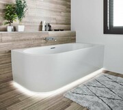 Riho Desire Corner LED wanna asymetryczna Riho Fall napełnianie przez przelew z oświetleniem lewa 184x84cm B088008005