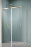 Radaway Idea 8 Brushed Light Gold Kdj kabina 100x80cm lewa szczotkowany jasny złoty szkło przejrzyste 10340520-98-01L/10350453-01-01/10360080-01-01R