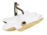 Rea Umywalka REA Sea Infinity Gold/White + Korek REA-U3400