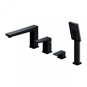 Omnires Parma bateria wannowa 4-otworowa kompletna czarny mat PM7432BL ___ RABAT W KOSZYKU! ___